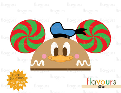 Donald Gingerbread Hat Ears - SVG Cut File - FlavoursStore