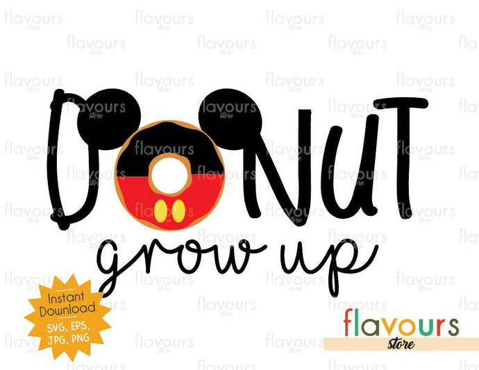 Donut Grow up - Mickey Donut - SVG Cut File - FlavoursStore