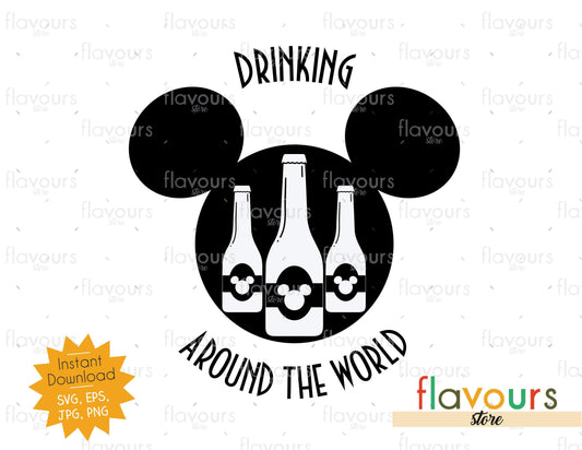 Drinking around the world - Disney Epcot - SVG Cut File - FlavoursStore