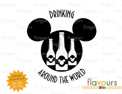 Drinking around the world - Disney Epcot - SVG Cut File - FlavoursStore