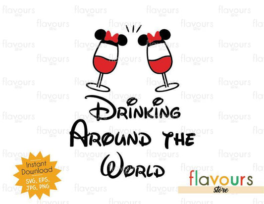 Drinking Around The World - Wine - Disney Epcot - SVG Cut File - FlavoursStore