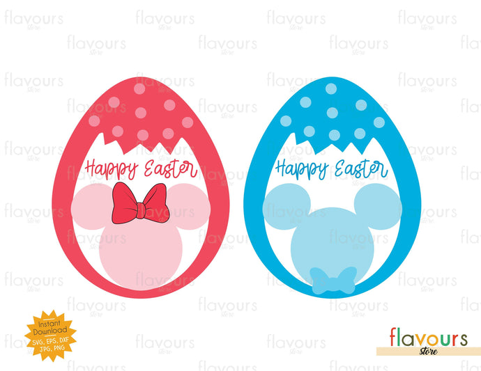 Easter Eggs Mickey Minnie Mouse - SVG Cut File - FlavoursStore