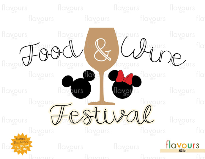 Food & Wine Festival - Disney Epcot - SVG Cut File - FlavoursStore