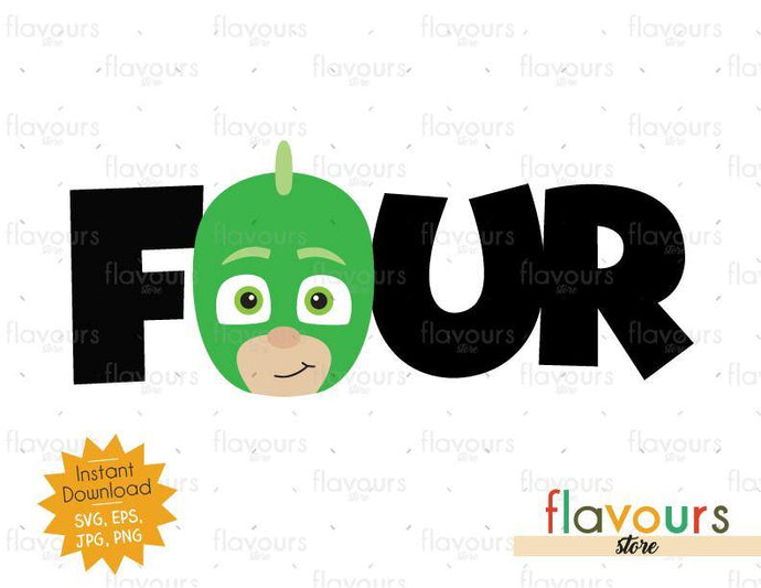 Four - Gekko - Pj Mask - Instant Download - SVG FILES - FlavoursStore