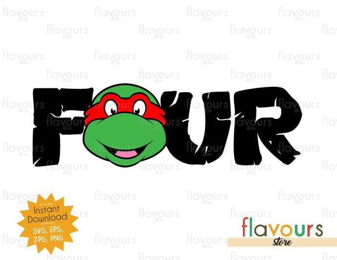 Four - Raphael - Ninja Turtles - Instant Download - SVG FILES - FlavoursStore