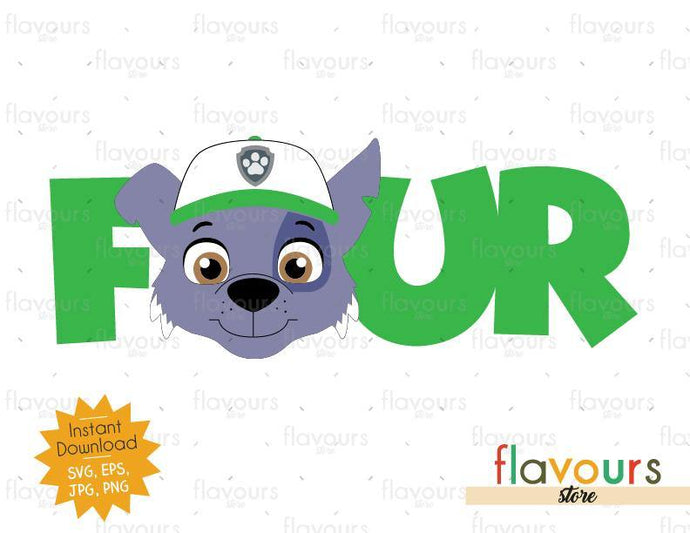 Four - Rocky - Paw Patrol - Instant Download - SVG FILES - FlavoursStore