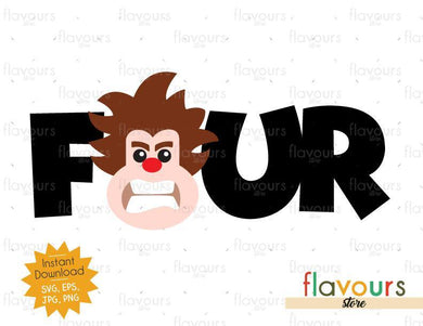 Four - Wreck it Ralph - Instant Download - SVG FILES - FlavoursStore