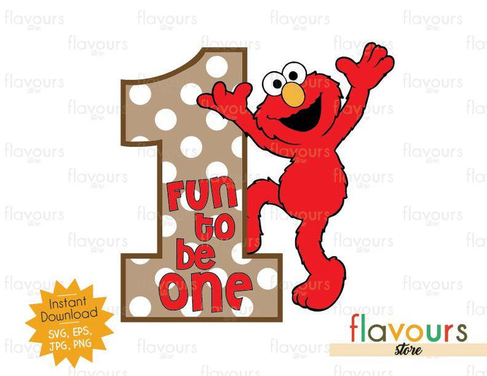 Fun To Be One - Elmo - Sesame Street - Cuttable Design Files - FlavoursStore