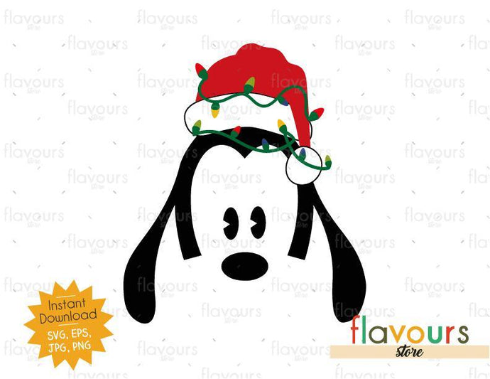 Goofy Christmas Hat And Lights - SVG Cut File - FlavoursStore