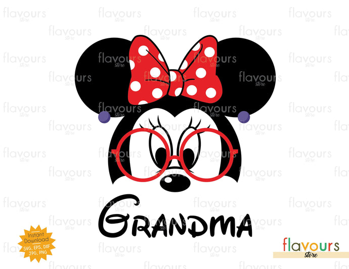 Grandma Minnie Mouse - SVG Cut File - FlavoursStore