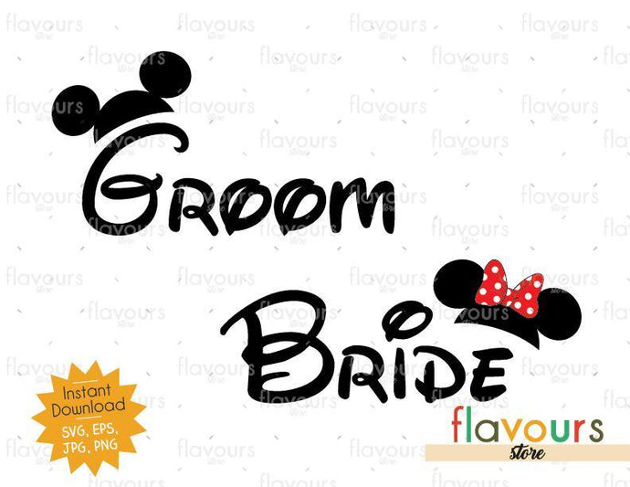 Groom and Bride Ears - SVG Cut File - FlavoursStore