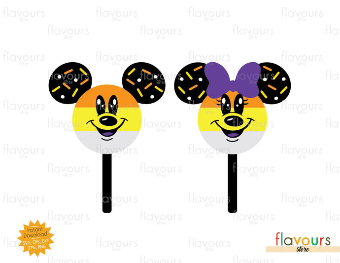 Halloween Lollipop Mickey and Minnie - SVG Cut File - FlavoursStore