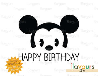 Happy Birthday - Baby Mickey - SVG Cut File - FlavoursStore