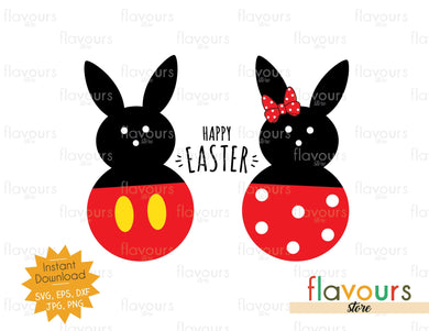Happy Easter Mickey and Minnie Peep - Instant Download - SVG Cut File - FlavoursStore