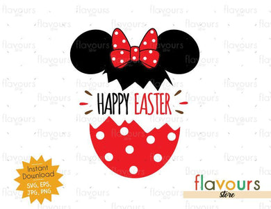 Happy Easter Minnie Easter Egg - SVG Cut File - FlavoursStore