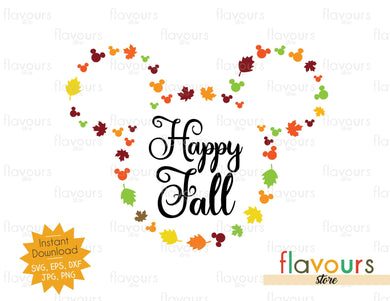Happy Fall Mickey Ears - SVG Cut Files - FlavoursStore
