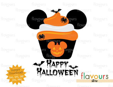 Happy Halloween Cupcake - SVG Cut File - FlavoursStore
