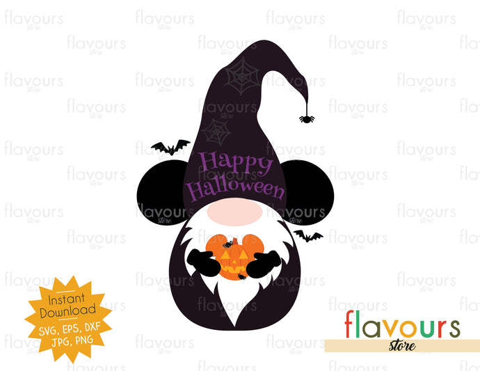 Happy Halloween Mickey Gnome - SVG Cut File - FlavoursStore