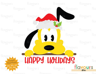 Happy Holidays - Pluto - SVG Cut File - FlavoursStore