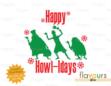 Happy Howl-Idays - SVG Cut File - FlavoursStore