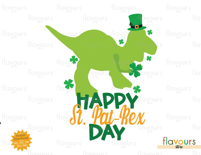 Happy St Pat-Rex Day - SVG Cut File - FlavoursStore