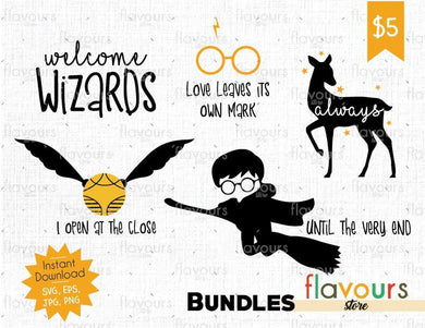 Harry Potter Bundle - Cuttable Design Files (SVG, EPS, JPG, PNG) For Silhouette and Cricut - FlavoursStore