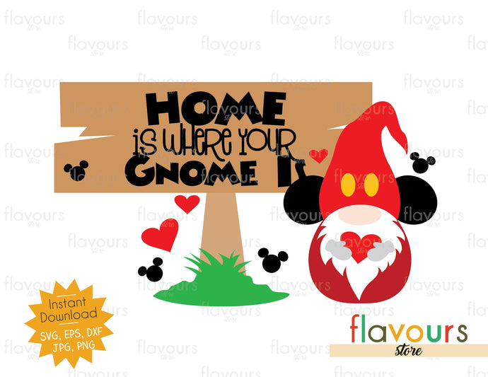 Home is Where your Gnome Is - SVG Cut File - FlavoursStore