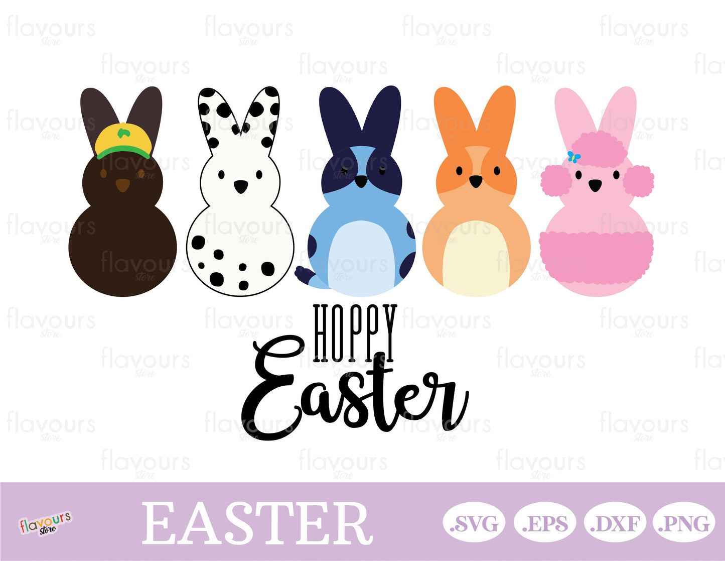 Hoppy Easter - Bluey Bunny Peeps - SVG Cut Files – FlavoursStore