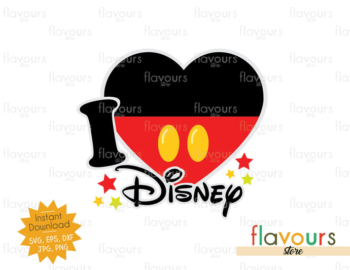 I love Disney - SVG Cut File - FlavoursStore