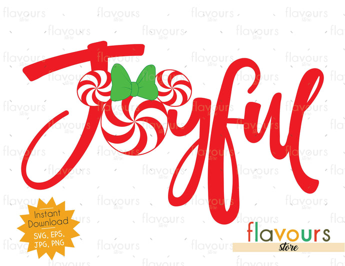 Joyful Minnie Peppermint - SVG Cut File - FlavoursStore