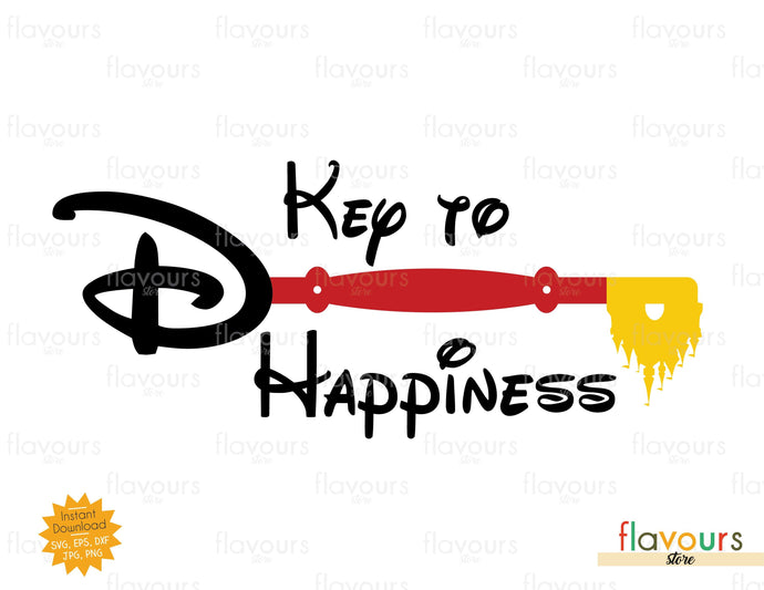 Key to Happiness - SVG Cut File - FlavoursStore