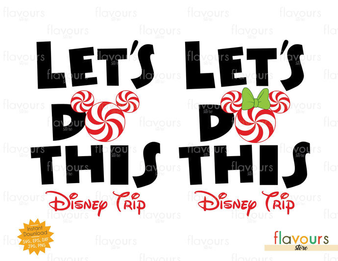 Let's Do This Mickey and Minnie Peppermint - SVG Cut File - FlavoursStore