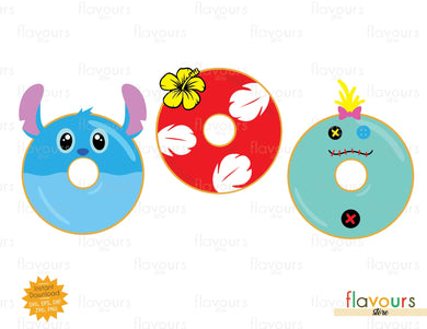 Lilo and Stitch Donuts Bundle - SVG Cut File - FlavoursStore