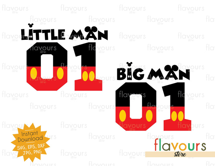 Little Man - Big Man - Mickey - SVG Cut File - FlavoursStore