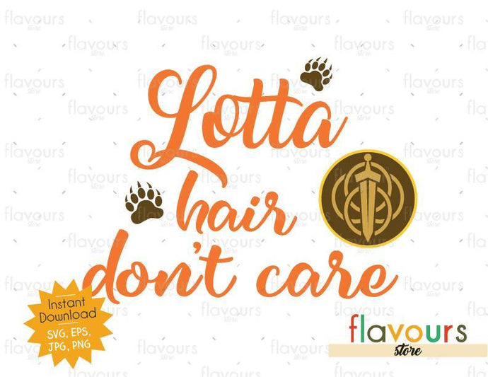 Lotta Hair Don't Care - Merida - Brave - Disney Princess - SVG Cut File - FlavoursStore