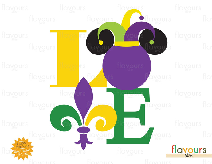 Love - Mardi Gras - SVG Cut File - FlavoursStore