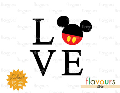 Love Mickey - Instant Download - SVG Cut File - FlavoursStore