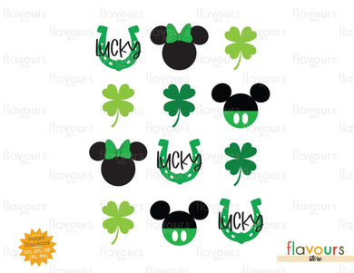 Lucky Minnie Mickey - SVG Cut File - FlavoursStore