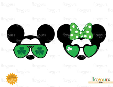 Lucky Sunglasses Mickey and Minnie - SVG Cut File - FlavoursStore