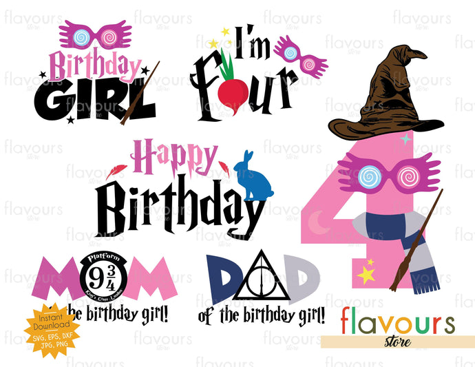 Luna Four Birthday Bundle - SVG Cut File - FlavoursStore
