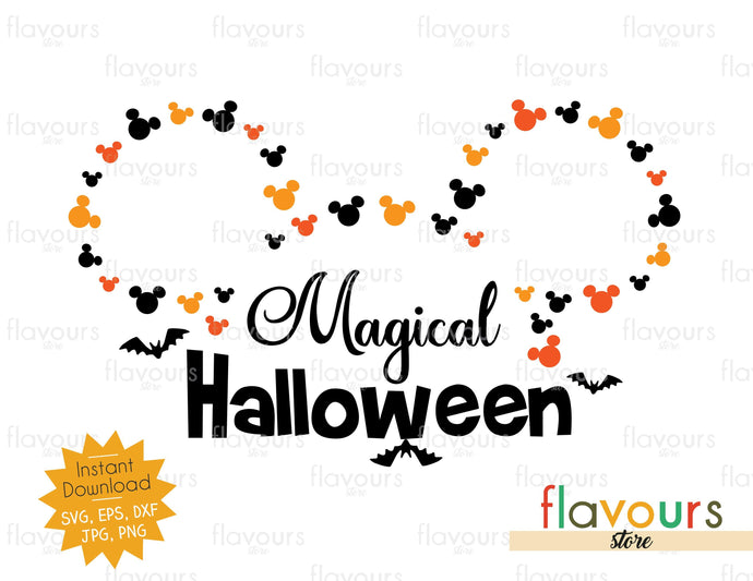 Magical Halloween Mickey Heads Outline - SVG Cut File - FlavoursStore