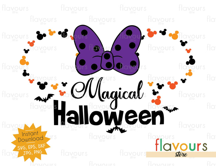 Magical Halloween Minnie Heads Outline - SVG Cut File - FlavoursStore