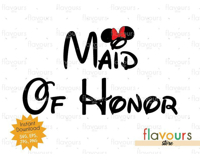 Maid of Honor - Minnie Ears - SVG Cut File - FlavoursStore