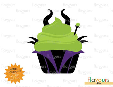 Maleficent  - Maleficent Cupcake - Disney - SVG Cut File - FlavoursStore