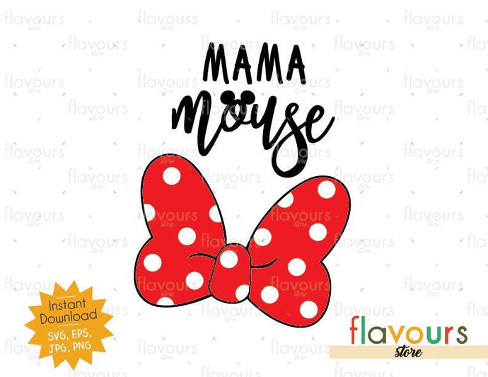 Mama Mouse - Minnie Bow - Instant Download - SVG Cut File - FlavoursStore