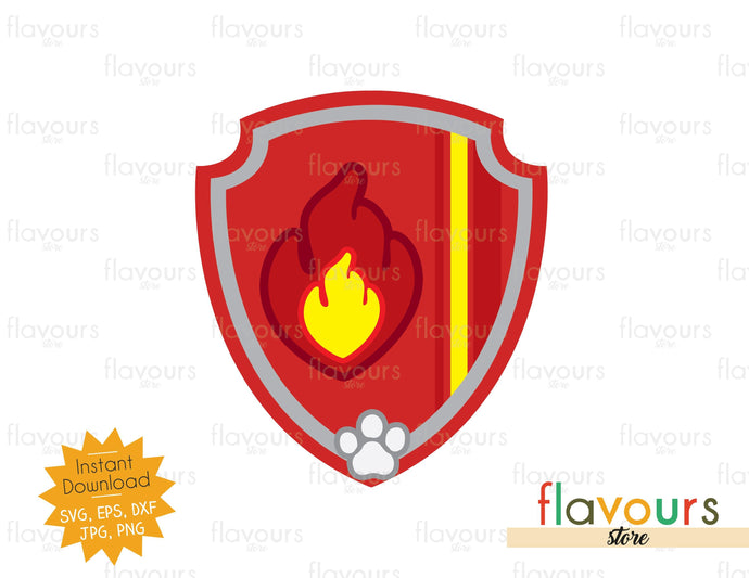 Marshall Badge - Paw Patrol - Instant Download - SVG FILES - FlavoursStore