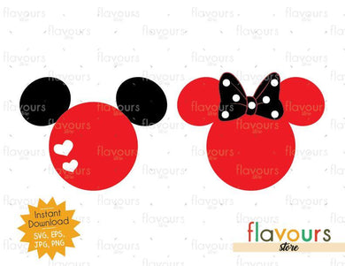 Mickey and Minnie - Instant Download - SVG Cut File - FlavoursStore
