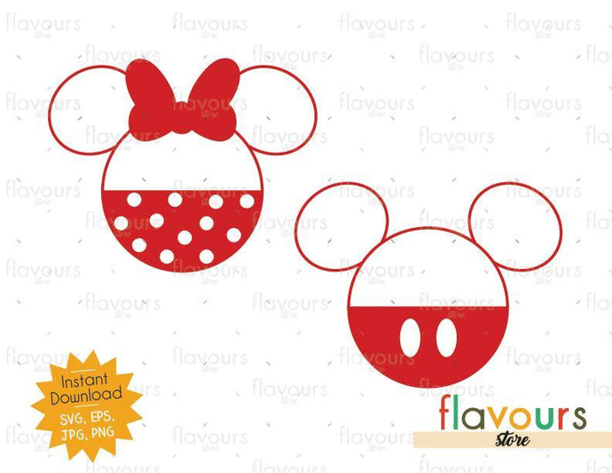 Mickey And Minnie Red Inspired - Instant Download - SVG Cut File - FlavoursStore