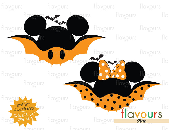 Mickey and Minnie Bat Ears - SVG Cut File - FlavoursStore