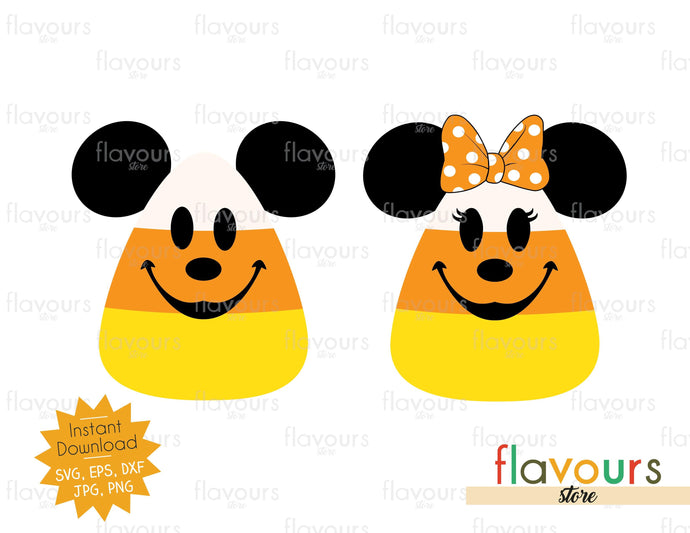 Mickey and Minnie Candy Corn - SVG Cut File - FlavoursStore